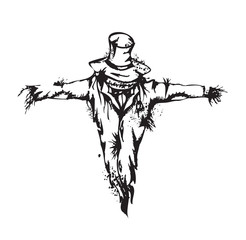 Illustration of a Scarecrow isolated on white background
