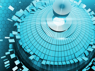 Space  Fantastic abstract 3D background