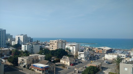 Panorama of Tel Aviv Beach