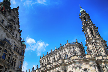 Fototapeta na wymiar Katholische Hofkirche, Schlossplatz in Dresden, State of Saxony,