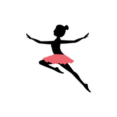 Fototapeta na wymiar Girl practice ballet icon. Dancer sport person health and balance theme. Isolated design. Vector illustration