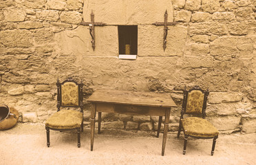 Table and chairs of the Inquisition