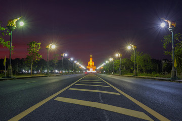 Big buddha twilight at Singburi Thailand