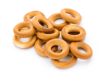Fototapeta premium Bagels isolated on a white background.