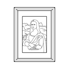 Mona Lisa Line drawing