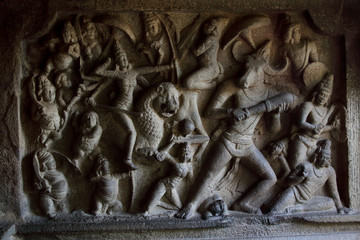 Mahishasuramardhini Mandapam, Mahabalipuram, India  - 130071748