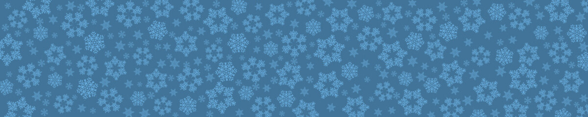 New Year's background with snowflakes. Banner.
