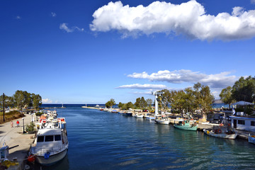 georgioupolis port fishing boats