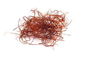 Fototapeta premium Heap of chili threads isolated on white background