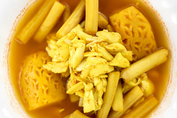 Yellow Curry with crab, Thai food.