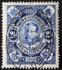 UNION OF SOUTH AFRICA-CIRCA 1910: Postage stamp of the Union of