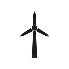 Windmill icon. Power and renewable, generator, ecology symbol. Flat design. Stock - Vector illustration