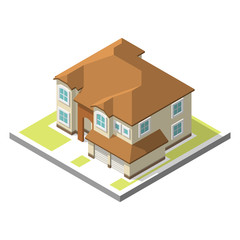 isometric image of a private house