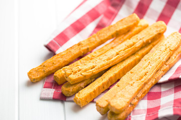 Crispy bread sticks.