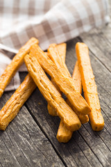 Crispy bread sticks.