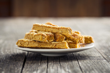 Crispy bread sticks.
