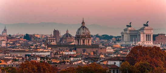 Rome Skyline at Sunset