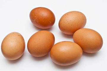 braune Hühnereier