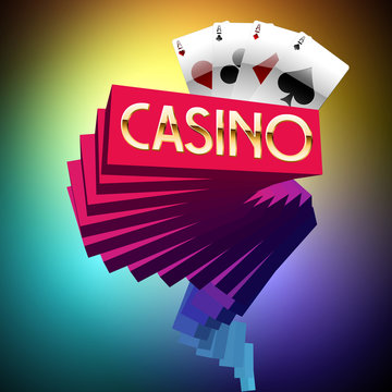 Modern style vector logotype for fashionable casino