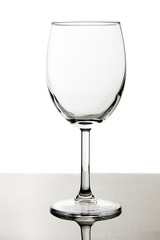 Empty red wine glass