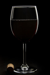 Red wine glass