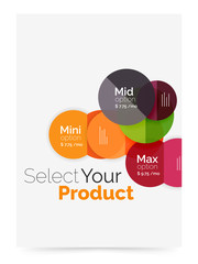 Obraz premium Business flyer circle abstract background