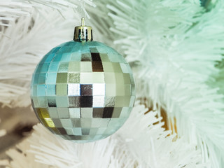 Retro filter color/ Disco mirror ball with place your text, New year concept