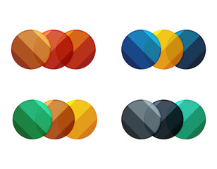 Vector circle banners