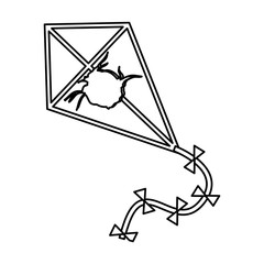 Kite toy icon. Game season wind fun sky theme. Isolated design. Vector illustration