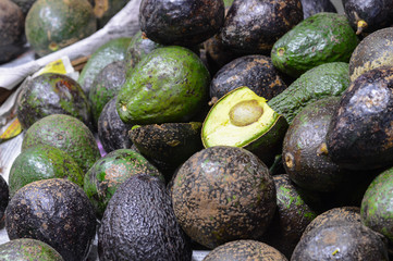 Avocado for sale in market.