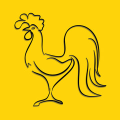 Abstract rooster, cock icon