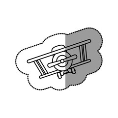 Toy airplane icon. Childhood play fun cartoon and game theme. Isolated design. Vector illustration