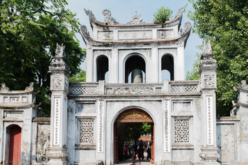 Literaturtempel, der Van Mieu, im Zentrum von Hanoai