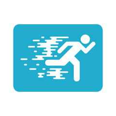 Running icon. Vector illustration