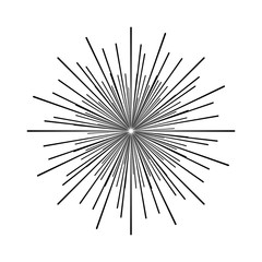 Fototapeta premium Vector illustration of sunburst