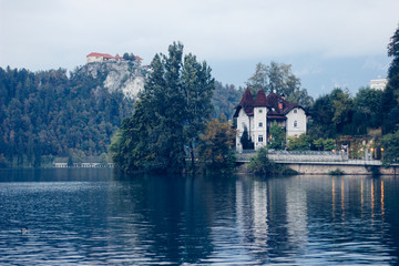 Fototapeta na wymiar Beautiful views of Lake Bled