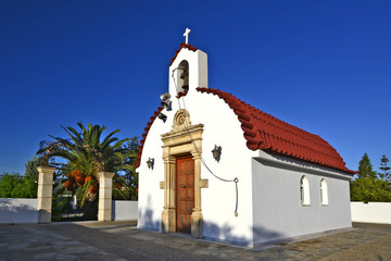 Fototapeta na wymiar Traditional Greek church in Kavros on Crete island