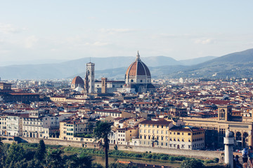 Fototapeta na wymiar Florence, Italy, Cityscape of with the Cathedral
