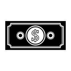 Bill icon. Money financial item commerce market and buy theme. Isolated design. Vector illustration