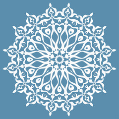 Oriental pattern with arabesques and floral elements, classic or