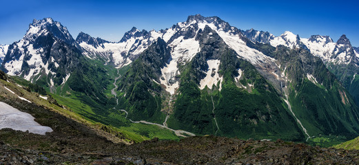 Greater Caucasus
Photo shot from the mountain Mussa-Achitara in Dombay