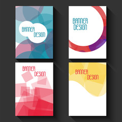 Naklejka premium Geometric business templates for brochure, flyer or booklet. Abstract multicolored low poly background. Triangular style book. Vector illustration 