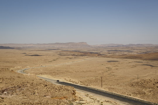 View over the Ramon crater, Mitzpe Ramon, Negev region, Israel 