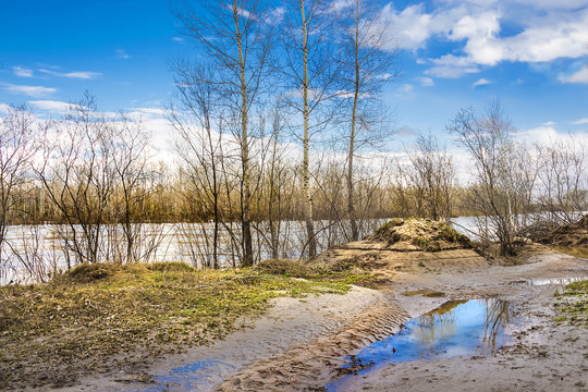 The spring flood on the river Berd