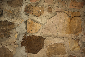 Stone wall background and texture, Dirth cement brick wall pattern and textured