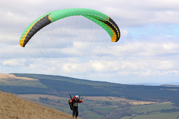 Paraglider launching wing