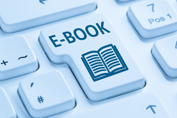 E-Book Ebook bestellen Buch im Internet Computer Tastatur blau