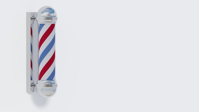 barber shop symbol rotating. old fashioned, vintage barbershop sign. barberpole optical illusion.