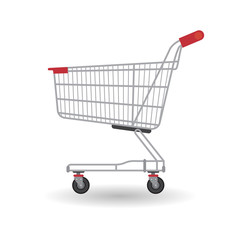 Shopping Cart Trolley Big Sale Banner Vector Illustration