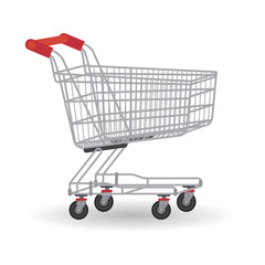 Shopping Cart Trolley Big Sale Banner Vector